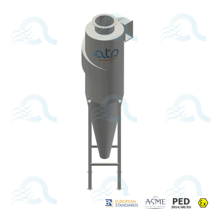 Cyclone separator used for industrial air purification and dust collection.